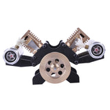 Stirlingkit Stirling Engine Kit V Shape Suction Type Double-cylinder Vacuum Model High-end Creative Gifts for Collection, view 5