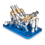 Stirlingkit Stirling Engine Kit V4 4-Cylinder Parallel Micro External Combustion Engine Model, view 3