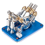 Stirlingkit Stirling Engine Kit V4 4-Cylinder Parallel Micro External Combustion Engine Model, view 4