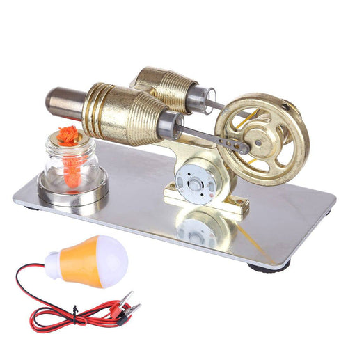 Stirlingkit Stirling Engine Kit with Electric Generator Hot Air Physics Science Kits Educational Model Toys