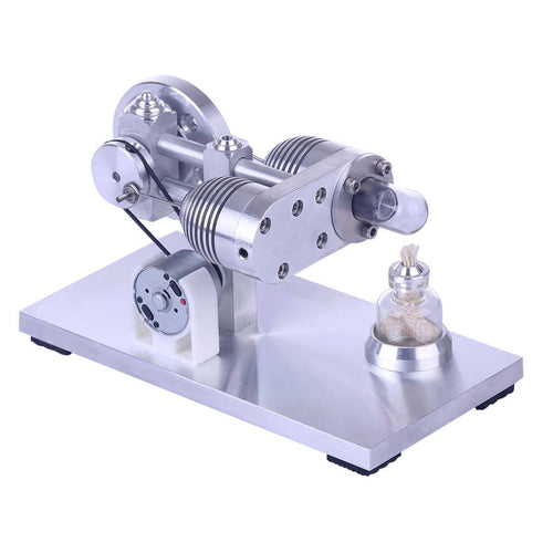 Stirlingkit Stirling Engine Model Aluminium Alloy Quartz Heating Tube Stirling Educational Motor Kit