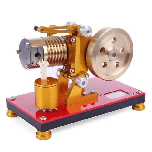 Stirlingkit Stirling Engine Model Kit Aluminum Alloy Anodized Flame Engine Professional Heat Energy Engine