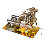 Stirlingkit Stirling Engine Model Kit L-Shape Double Cylinders with All-metal Base and Big Bulb, view 6