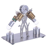 Stirlingkit Stirling Engine Model Kit Superman Robot V-Shaped Double Cylinder Motor Model, view 2