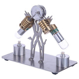 Stirlingkit Stirling Engine Model Kit Superman Robot V-Shaped Double Cylinder Motor Model, view 3