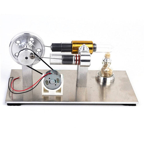 Stirlingkit Stirling Engine Model Metal Single Cylinder External Combustion Generator Model DIY Stem Engine Model