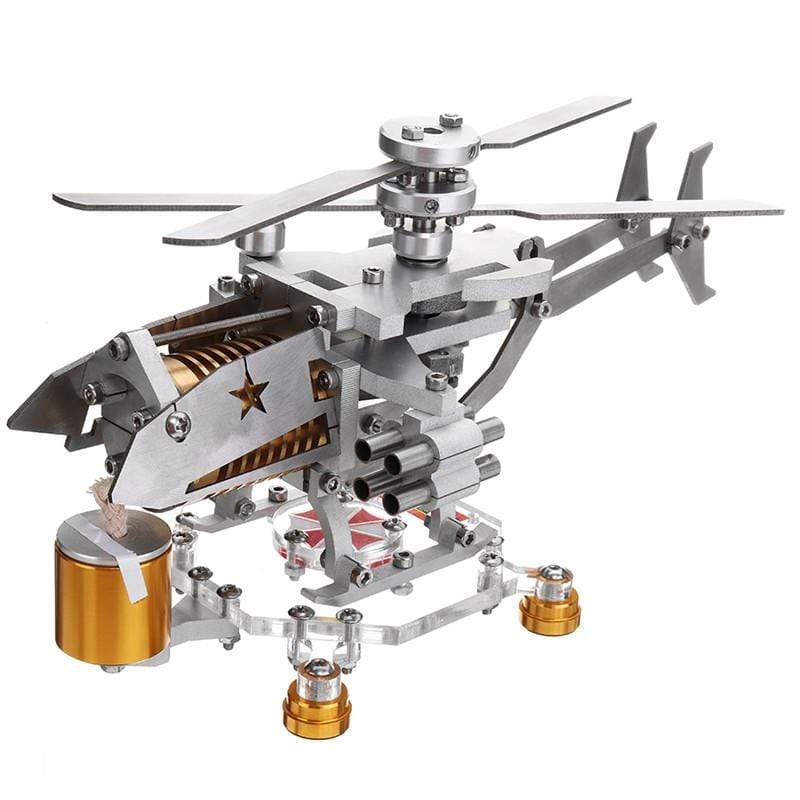 Stirlingkit Stirling Engine Model Military Helicopter Design Science Metal Toy Collection Children Kids Educational Experiment