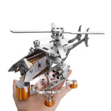Stirlingkit Stirling Engine Model Military Helicopter Design Science Metal Toy Collection Children Kids Educational Experiment, view 2