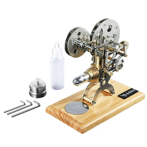 Stirlingkit Stirling Engine Model Nostalgic Film Projector Style Retro External Combustion Engine Model