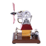 Stirlingkit Stirling Engine Model Windmill Fan Cabin Shape Creative External Combustion Engine Kit, view 4