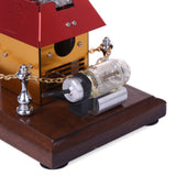 Stirlingkit Stirling Engine Model Windmill Fan Cabin Shape Creative External Combustion Engine Kit, view 5
