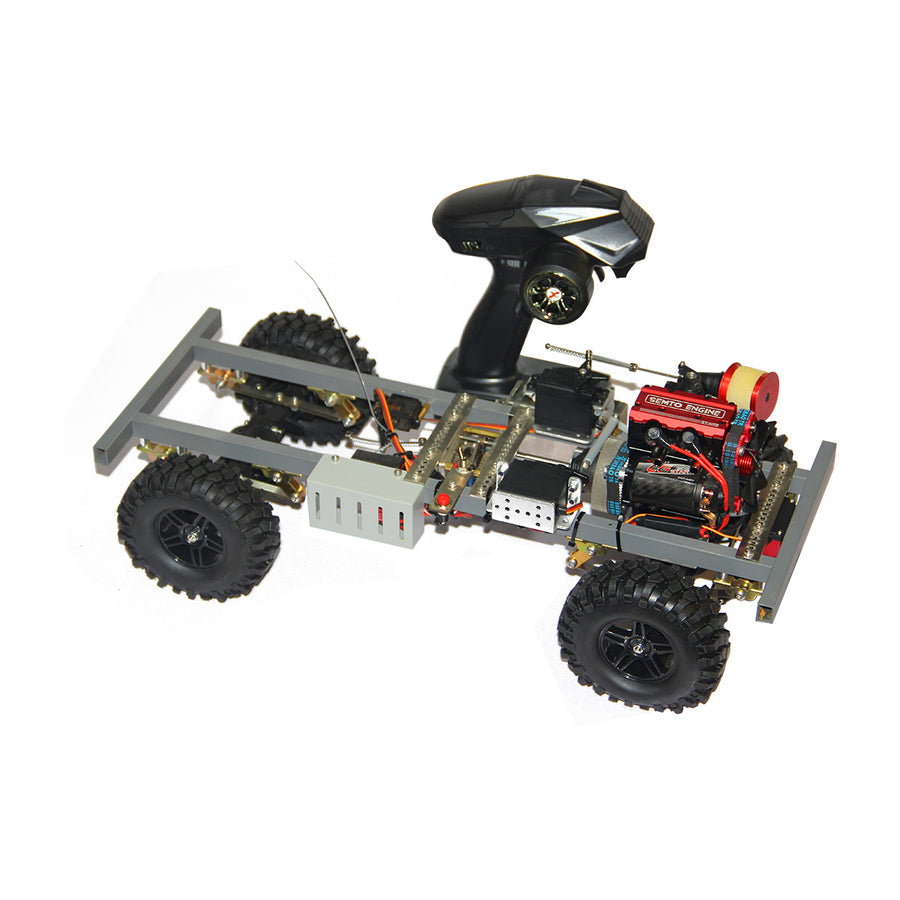 Stirlingkit Custom 1/10 Nitro Powered 4WD Off-Road RC Car Body Frame 1/10 with SEMTO ST-NF2 Engine RTR