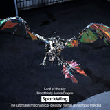 Stirlingkit Super Large 3D Metal Aurora Dragon Difficult Puzzle Model Building kits for Adults, view 6