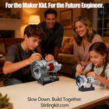 Stirlingkit TECHING 1/12 Scale Dual Spool Cutaway Turbofan Engine Model Kits Build your Own Jet Engine Kit That Runs 300+pcs DM121, view 4