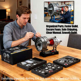 Stirlingkit TECHING 1/12 Scale Dual Spool Cutaway Turbofan Engine Model Kits Build your Own Jet Engine Kit That Runs 300+pcs DM121, view 5