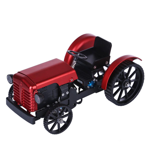 Stirlingkit Teching Assembly Simulative Mini APP Controlled Electric Metal Red Tractor Model Toy Gift