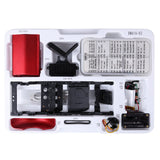 Stirlingkit Teching Assembly Simulative Mini APP Controlled Electric Metal Red Tractor Model Toy Gift, view 4