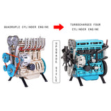 Stirlingkit TECHING Build Your Own 4 Cylinder Engine Kits for Adults with Turbocharger DM111 Upgrade, view 5