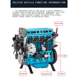 Stirlingkit TECHING Build Your Own 4 Cylinder Engine Kits for Adults with Turbocharger DM111 Upgrade, view 6