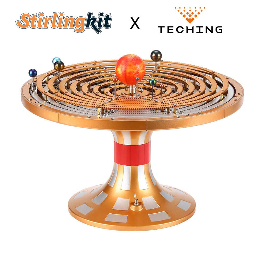 Stirlingkit Teching DIY Electric Eight Planet Obiting Orrery Solar System Working Model Kits DM405