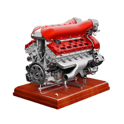 Stirlingkit TECHING DM108 Metal V12 Engine Model Kits Build Your Own V12 Supercar Engine That Really Runs 800+PCS