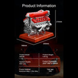 Stirlingkit TECHING DM108 Metal V12 Engine Model Kits Build Your Own V12 Supercar Engine That Really Runs 800+PCS, view 5