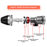 Stirlingkit TECHING DM135 1/10 Turbofan Engine Model Kit that Works F35 Military Fighter Jet Engine Kits 600+PCS, view 5