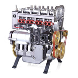 Stirlingkit Teching Inline Four-Cylinder Full Aluminum Alloy Assembling Model Science Education Engine for Collection, view 4