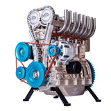 Stirlingkit Teching Inline Four-Cylinder Stirling Engine kit That Works Aluminum Alloy Model Collection, view 2