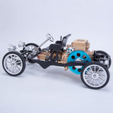 Stirlingkit Teching Single Cylinder Steam Car Assembled Model Building Kits Used Engine, view 5