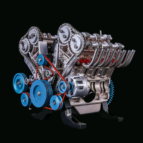 Stirlingkit Teching V8 Mechanical Metal Assembly DIY Car Engine Model Kit 500+Pcs Educational Experiment Toy