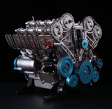Stirlingkit Teching V8 Mechanical Metal Assembly DIY Car Engine Model Kit 500+Pcs Educational Experiment Toy, view 3