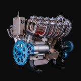 Stirlingkit Teching V8 Mechanical Metal Assembly DIY Car Engine Model Kit 500+Pcs Educational Experiment Toy, view 5