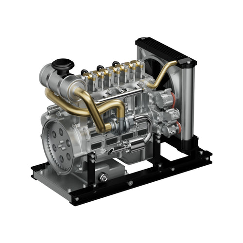 Stirlingkit TECHING Workable Mini Diesel Engine Metal Model Kits DIY OHV 4-cylinder Engine
