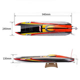 Stirlingkit TFL 1122 Electric Brushless Single Motor CAT Catamaran RC Boat Model with Motor ESC ARTR, view 2