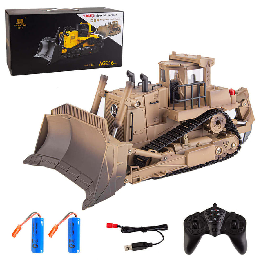 Stirlingkit THE LINK×HUINA 1/16 2.4GHz 9CH RC US Army Armored Engineering Bulldozer Model D9R