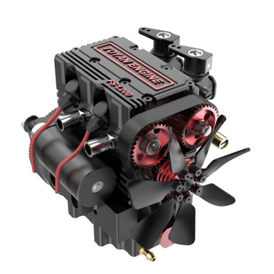 Stirlingkit TOYAN FS-L200 Two Cylinder Four Stroke Nitro RC Engine Model For 1/10 1/12 1/14 RC Car Ship Model