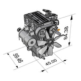 Stirlingkit TOYAN FS-L200 Two Cylinder Four Stroke Nitro RC Engine Model For 1/10 1/12 1/14 RC Car Ship Model, view 4