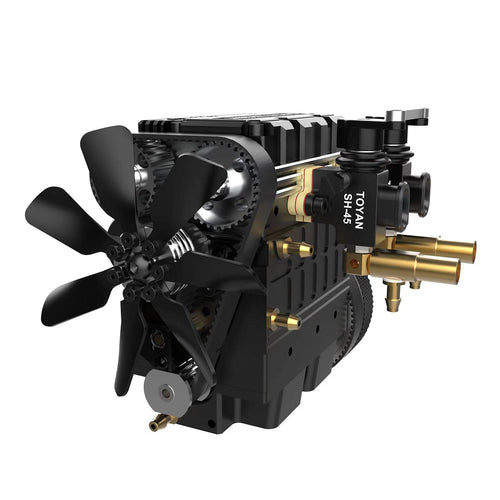 Stirlingkit TOYAN FS-L200W 4 Stroke 2 Cylinder DIY Build RC Car Engine Kit That Runs