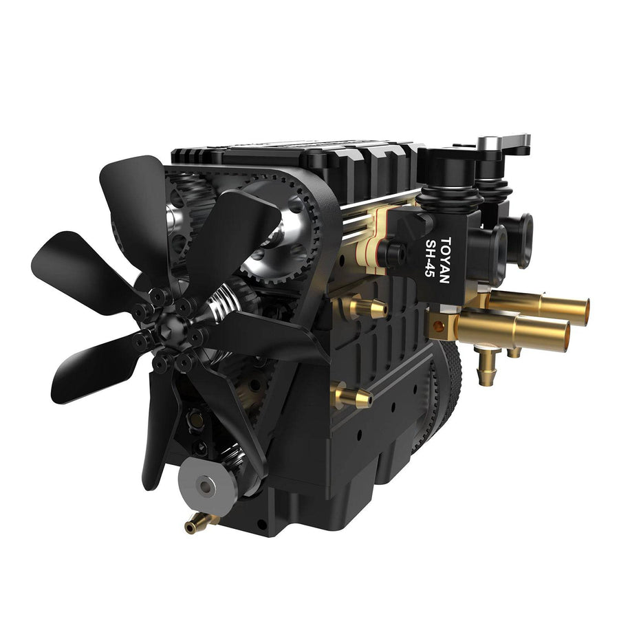 Stirlingkit TOYAN FS-L200W 4 Stroke 2 Cylinder DIY Build RC Car Engine Kit That Runs