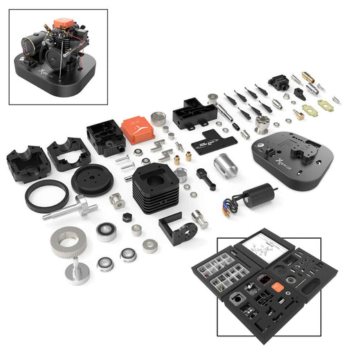 Stirlingkit TOYAN FS-S100AC 4-stroke Methanol Engine Assembly Starting Full Set for 1/8 1/10 1/12 RC Car Ship Model