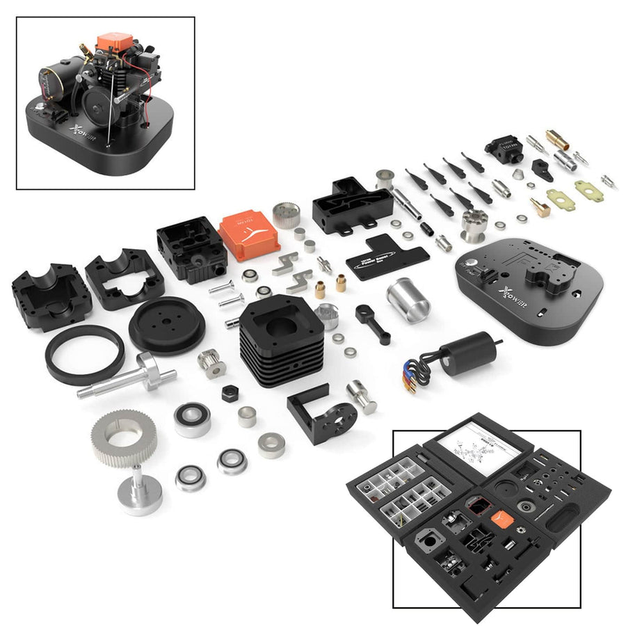 Stirlingkit TOYAN FS-S100AC 4-stroke Methanol Engine Assembly Starting Full Set for 1/8 1/10 1/12 RC Car Ship Model