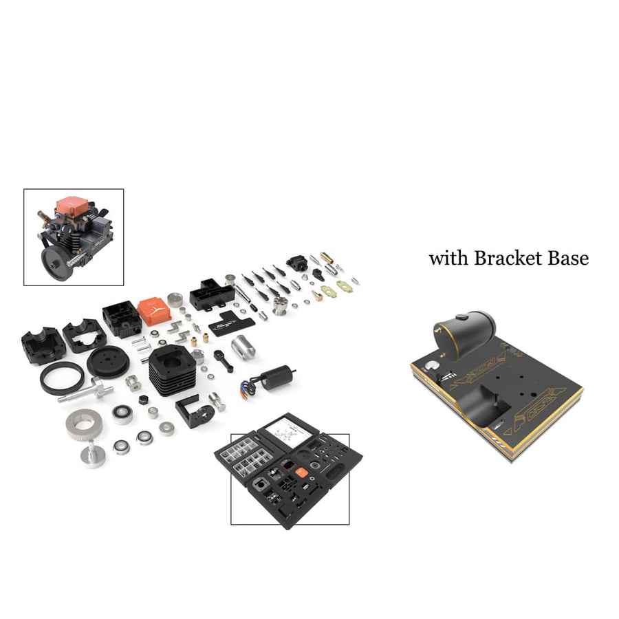 Stirlingkit Toyan FS-S100AC DIY Four Stroke Methanol RC Engine with Start Bracket Base For RC Car Boat Plane