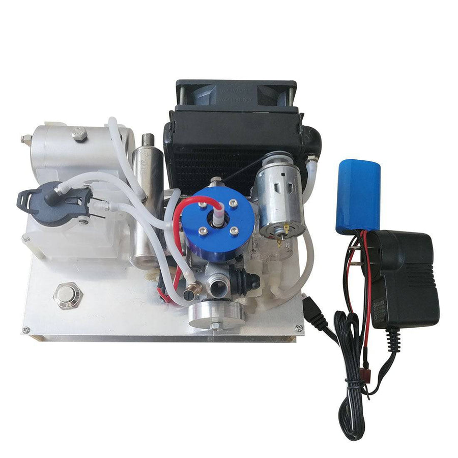 Stirlingkit TOYAN Level 15 DIY Modify Methanol Engine into Gasoline Engine Generator with Water-cooled Radiator Device