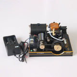 Stirlingkit TOYAN Modified One-button Start Single Cylinder 4-stroke Methanol Engine 12V Generator Model, view 2