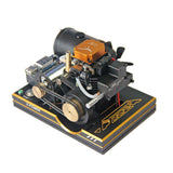 Stirlingkit TOYAN Modified One-button Start Single Cylinder 4-stroke Methanol Engine 12V Generator Model, view 3