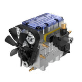 Stirlingkit Toyan X-Power 2-Cylinder 4-Stroke Kit DIY Build RC Car Engine FS-L200W -Blue, view 2