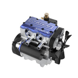 Stirlingkit Toyan X-Power 2-Cylinder 4-Stroke Kit DIY Build RC Car Engine FS-L200W -Blue, view 4