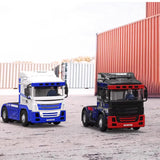 Stirlingkit Turbo Racing 1/76 2.4G 3CH 4WD RC Electric Heavy Duty RC Tractor Truck Model RTR, view 5