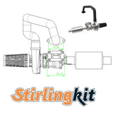 Stirlingkit Turbocharger for ENJOMOR GS-L4 D6S High Performance Inline 4 Engine Model, view 6
